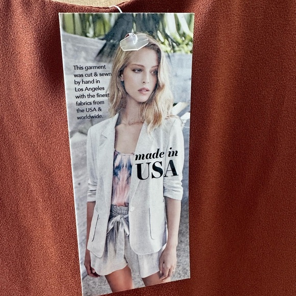 NWT Karen Kane - Canyonland Double Layer Tank Size S - Color Rust Scoop Neck - Picture 7 of 10